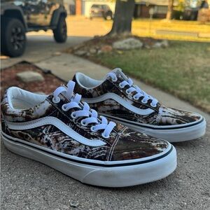 Brown Tie-Dye Old School Vans